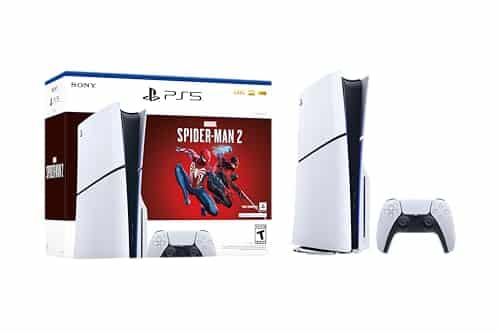 PlayStation Console Marvels Spider Man Bundle (slim) (Renewed)
