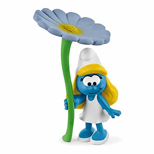 Schleich Smurfs, Collectible Retro Cartoon Toys for Boys and Girls, Smurfette with Flower Toy Figurine, Ages +