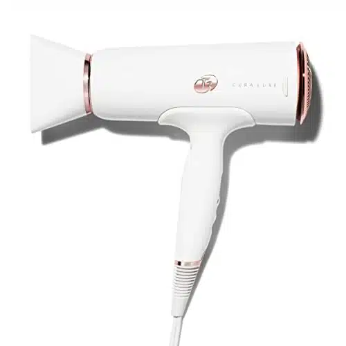TCura LUXE Hair Dryer, Digital Ionic Professional Blow Dryer, Frizz Smoothing, Fast Drying Wide Air Flow, Volume Booster, Auto Pause Sensor, Multiple Speed and Heat Settings, 