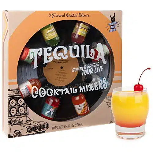 Thoughtfully Gifts, Greatest Hits Cocktail Mixers for Tequila Gift Set, Flavors Include Tequila Sunrise, Mexican Mule, Classic Margarita and More, Pack of (Contains NO Alcohol