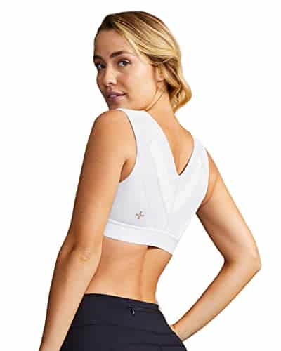 Tommie Copper Shoulder Support Bra, Posture Corrector Bra for Women, Bra with Back Support, Posture Bra and Compression Bra for Women, Back and Shoulder Support Bra White X