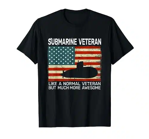 USA Flag Submarine veteran for men and submarine for men T Shirt