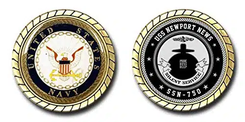 USS Newport News SSN  Navy Submarine Challenge Coin   Officially Licensed