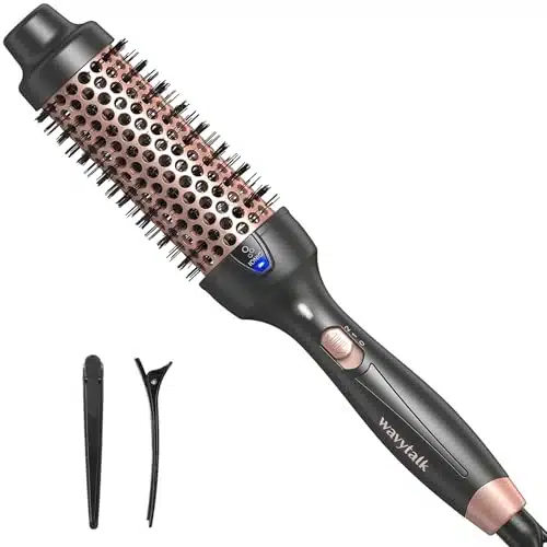 Wavytalk Pro Thermal Brush for Blowout Look, Inch Ionic Heated Round Brush Makes Hair Smoother Get Natural Curls, Dual Voltage, Easy to Use