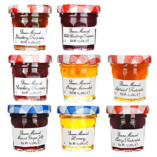 Bonne Maman Assorted Preserves   Strawberry, Apricot, Raspberry, Orange, Cherry, Honey, Grape, Blueberry   jars x oz