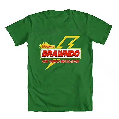 GEEK TEEZ Idiocracy Inspired Brawndo Men's T Shirt Kelly Green Large