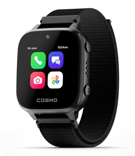 JrTrack Smart Watch for Kids by Cosmo  Safe Cell Phone and GPS Tracker Watch  Calling & Text Messaging  SIM Card Included  SOS Alerts and Safety Features  Parental Controls  (