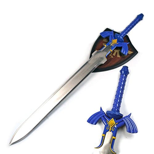 Zelda Link Master Sword Twilight Princess Fantasy Sword with Plaque Blue (Blue)