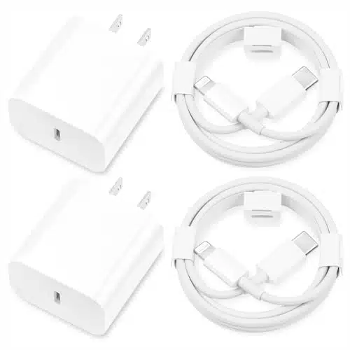 i.Phone Charger Fast Charging,[MFi Certified] Pack  Type C Fast Charger Block with FT USB C Charger Cable Compatible for i.Phone Pro MaxXs MaxXRX,i.Pad,AirPods Pro