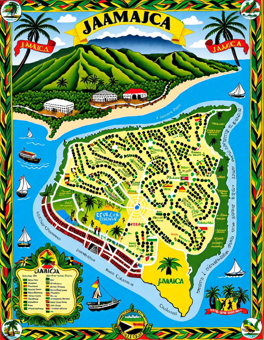 map of jamaica